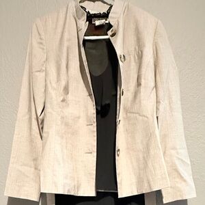 3pc set Express black pants 4 Lots of love top medium Isaac Mizrahi blazer size